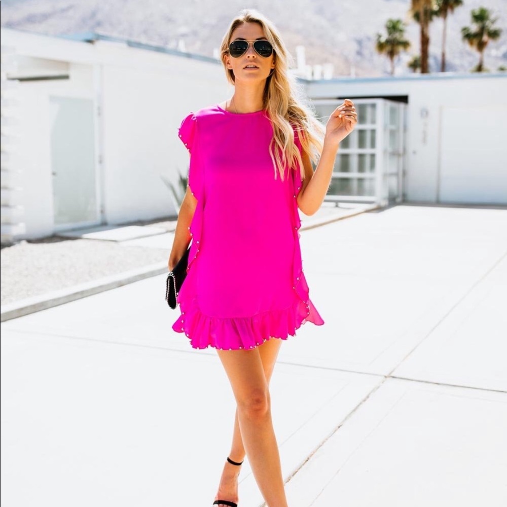 Pink Embellished Party Dress